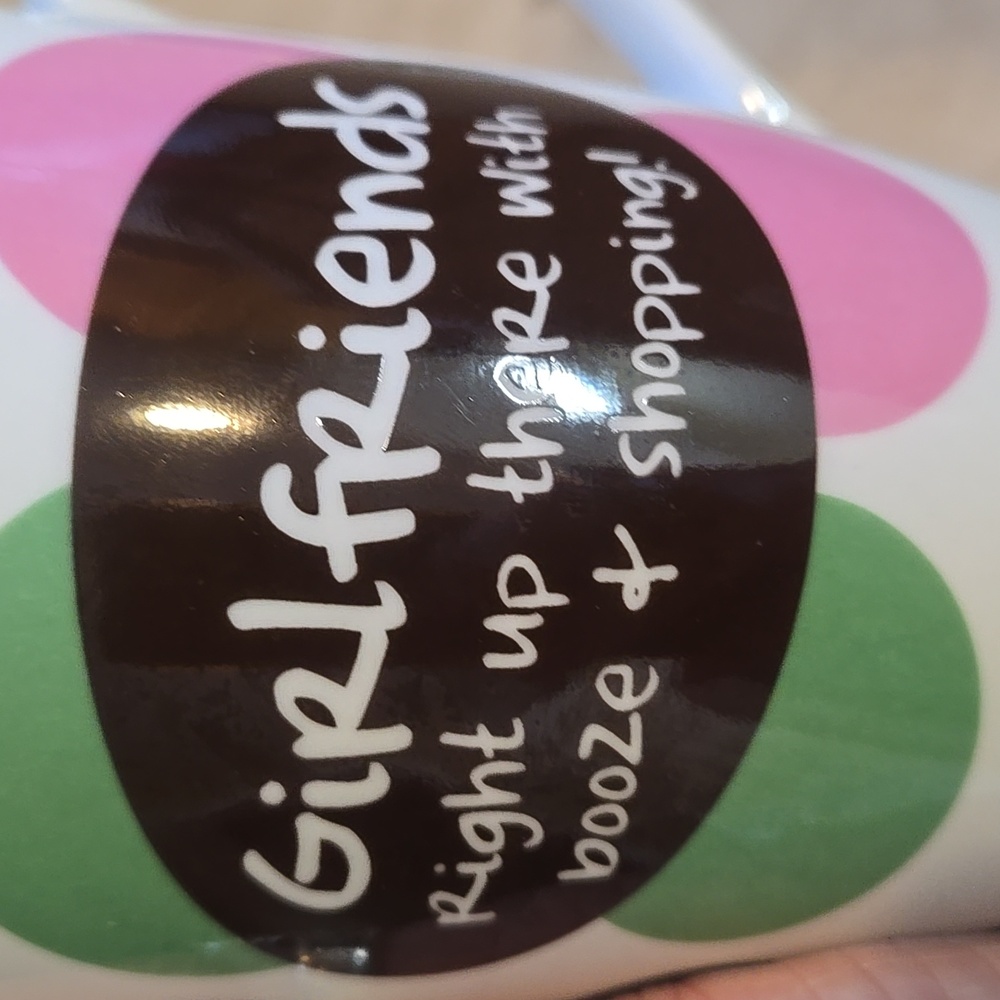 Mudpie for Pier 1 Imports "Girlfriends" Polka Dot Mug - Picture 2 of 6